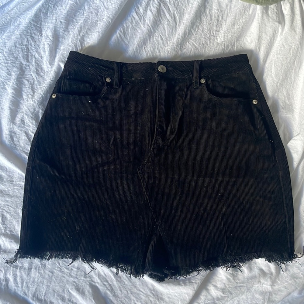 Black corduroy skirt